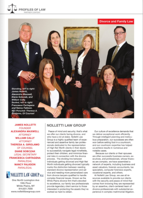 Westchester Magazine Profiles of Law